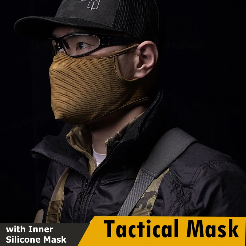 Pasamontañas táctico, máscara transpirable a prueba de viento para Airsoft, esquí, motocicleta, cubierta de media cara ajustable, bufandas para senderismo
