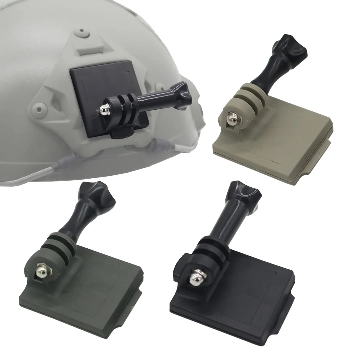 Accesorios para casco FAST/MICH/NVG - Adaptador de base para casco táctico - Montaje fijo para cámara de acción GoPro Hero - imagen 2