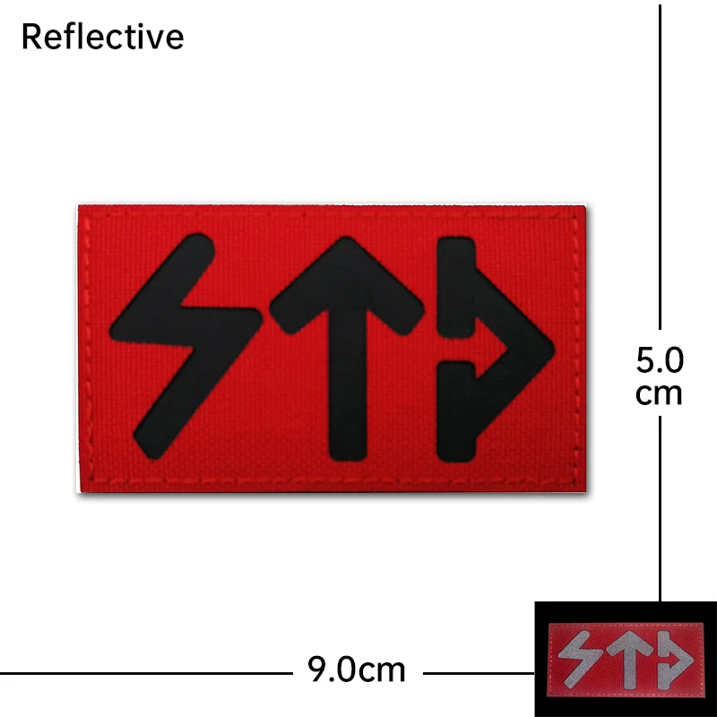 Parche luminoso reflectante bordado STP ruso, gancho y bucle, capítulo moral, insignia para exteriores, brazalete, mochila DIY - imagen 5