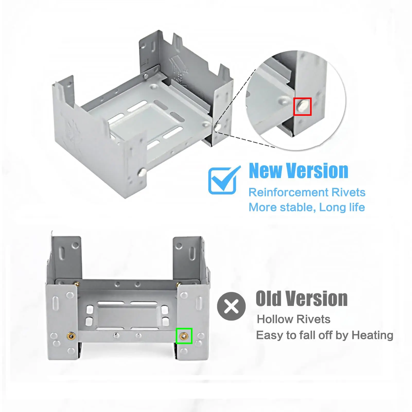 Estufa de bolsillo para tableta de combustible sólido, estufa de bolsillo plegable para mochilero, estufa portátil de viaje al aire libre, estufa de Camping con Alcohol para acampar - imagen 2