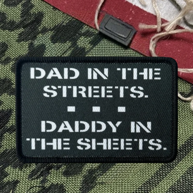 Parche estampado de papá en la calle, chaleco táctico, insignia de moral con gancho y bucle, pegatinas decorativas para mochila, parches para brazalete para ropa - imagen 2