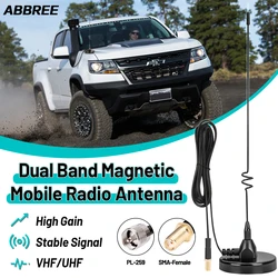 ABBREE AD-109 Antena magnética VHF/UHF SMA/PL259 para radio Baofeng