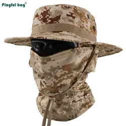 Gorro táctico camuflaje tipo Bonnie ala ancha solar