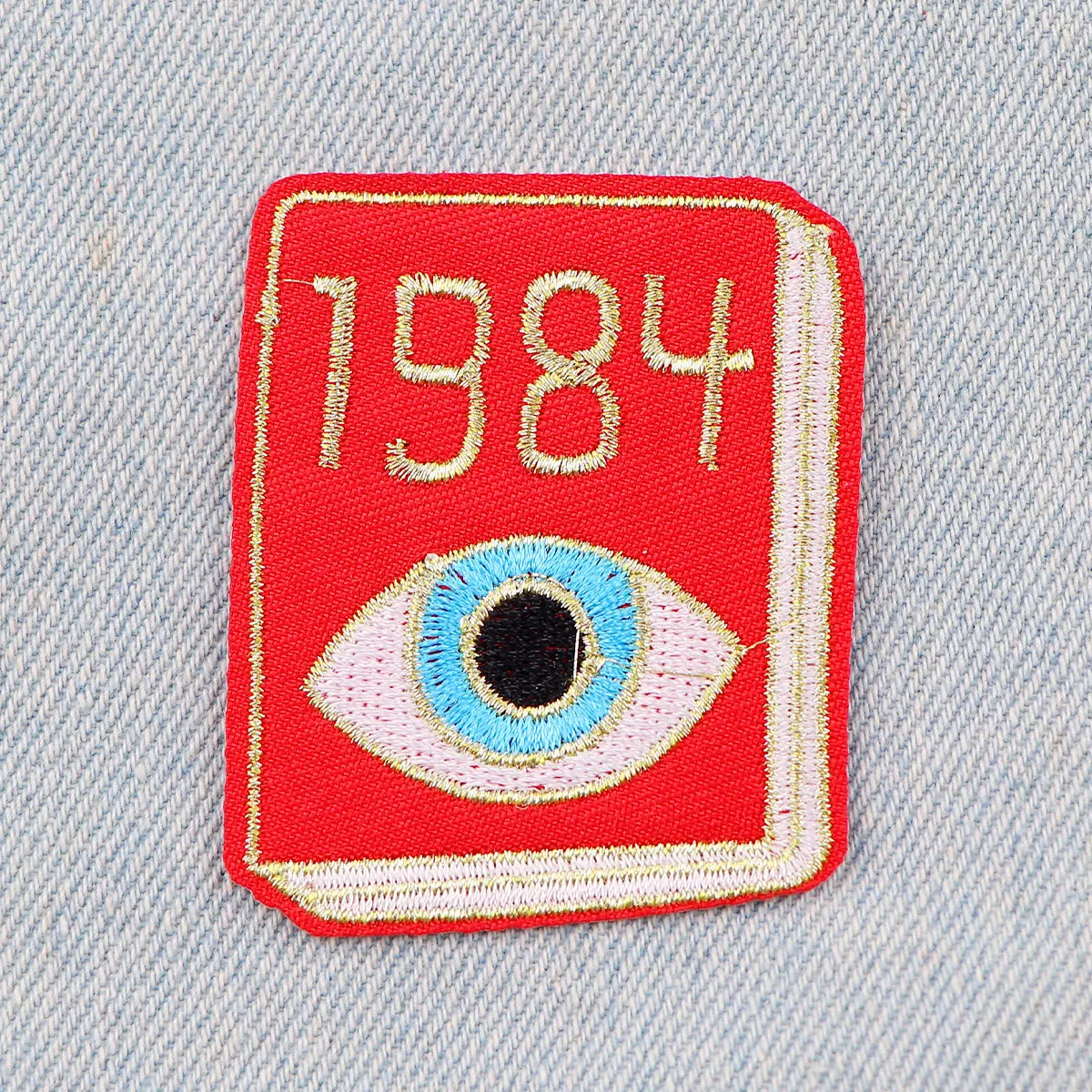 Parche de libros 1984, parche bordado, parches para planchar para ropa, parches termoadhesivos para ropa, insignias para coser DIY - imagen 2