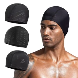 Gorro de natación táctico licra tiburón relámpago negro adulto