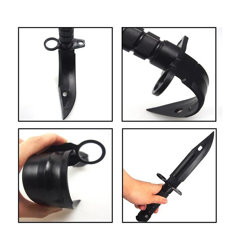 Modelo de cuchillo de juguete de goma, ventilador táctico M9 del ejército, juego CS, entrenamiento militar, accesorios de caza de bayoneta de plástico al aire libre - imagen 2