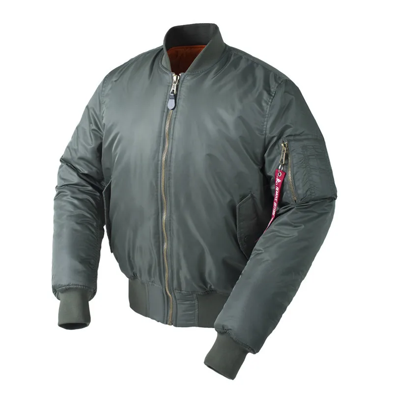 Chaqueta bomber de la Fuerza Aérea Vintage para parejas, uniforme de béisbol Ma1, recortado y suelto, doble cara - imagen 2