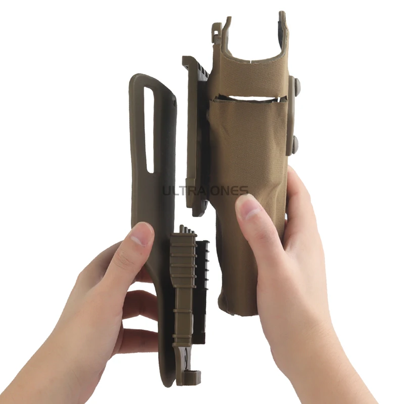 Funda táctica G17 Gen4 G19 para mano izquierda Compatible con linterna X300 X300U de liberación rápida para caza Airsoft Wargame Gun Carry - imagen 3