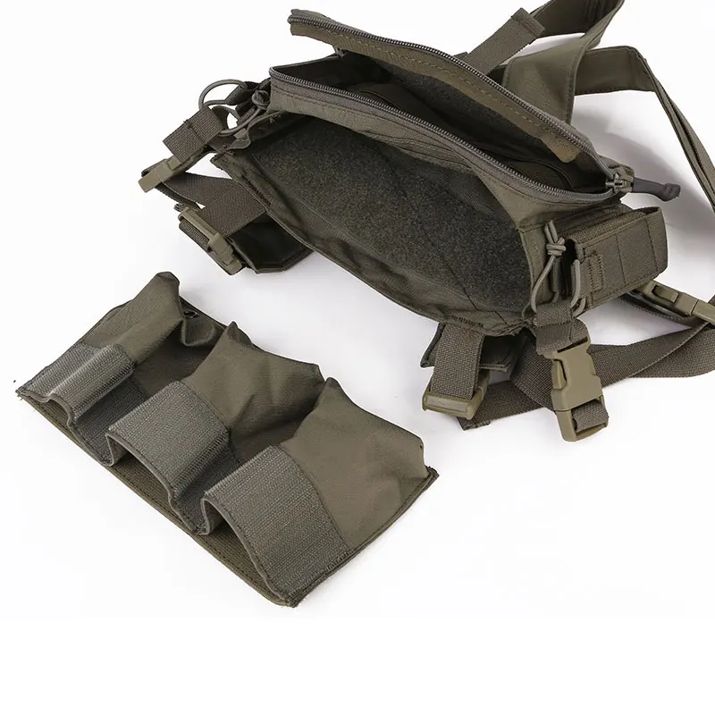 Emersongear-plataforma de pecho táctica D3CR, Mini chaleco de caza Spiritus Airsoft, chaleco portador Ranger con bolsa para revistas - imagen 5