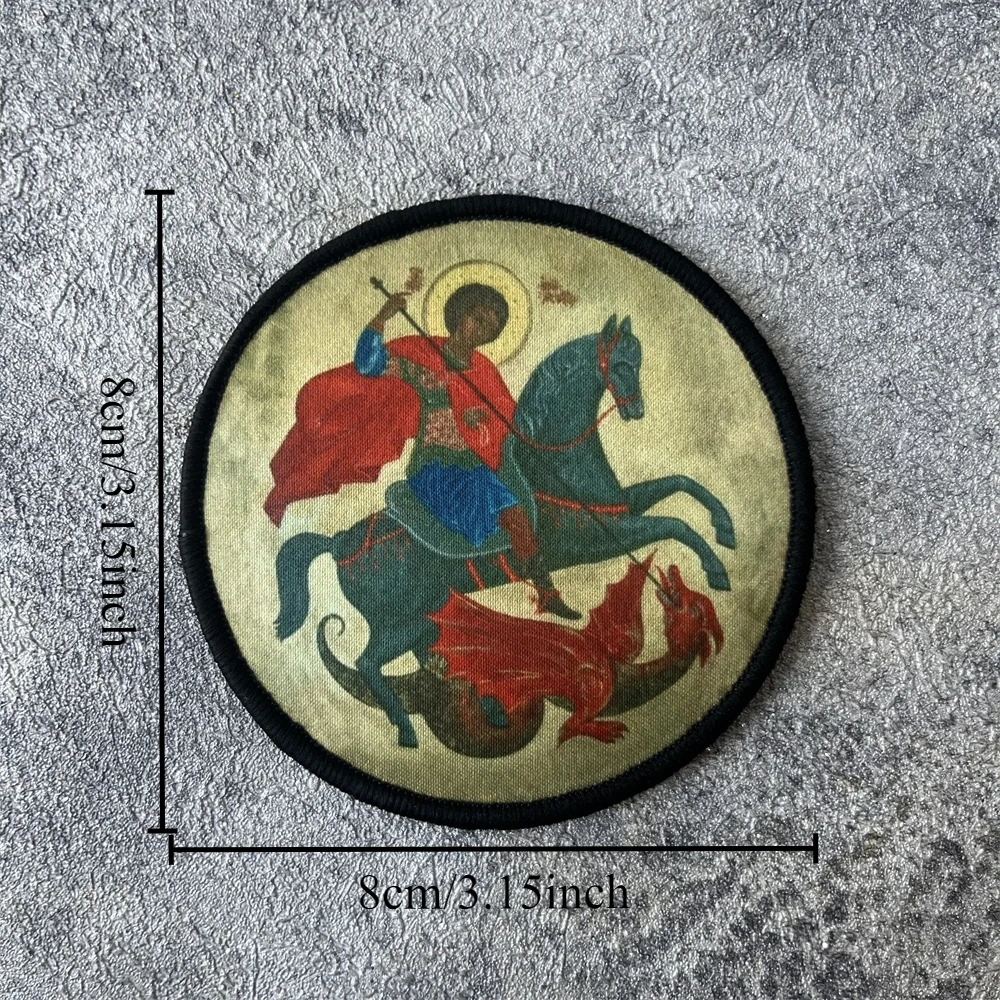 Parche victorioso de George, insignia de moral táctica, emblema del ejército militar, pegatina para mochila, parches impresos con gancho para ropa - imagen 2