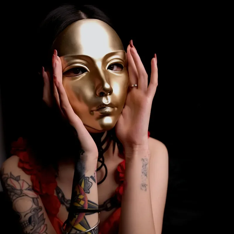 Máscara facial completa para fiesta, disfraz de película, accesorio de mascarada, Halloween, Navidad, tamaño ajustable