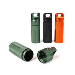 Caja de supervivencia impermeable EDC aluminio pastillas batería