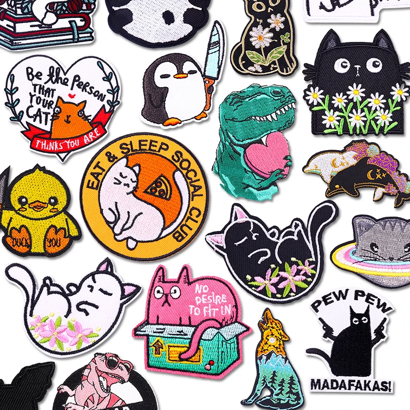 Parche bordado de dibujos animados, parches de animales para ropa, parches termoadhesivos para ropa, parche adhesivo para planchar de zorro - imagen 2