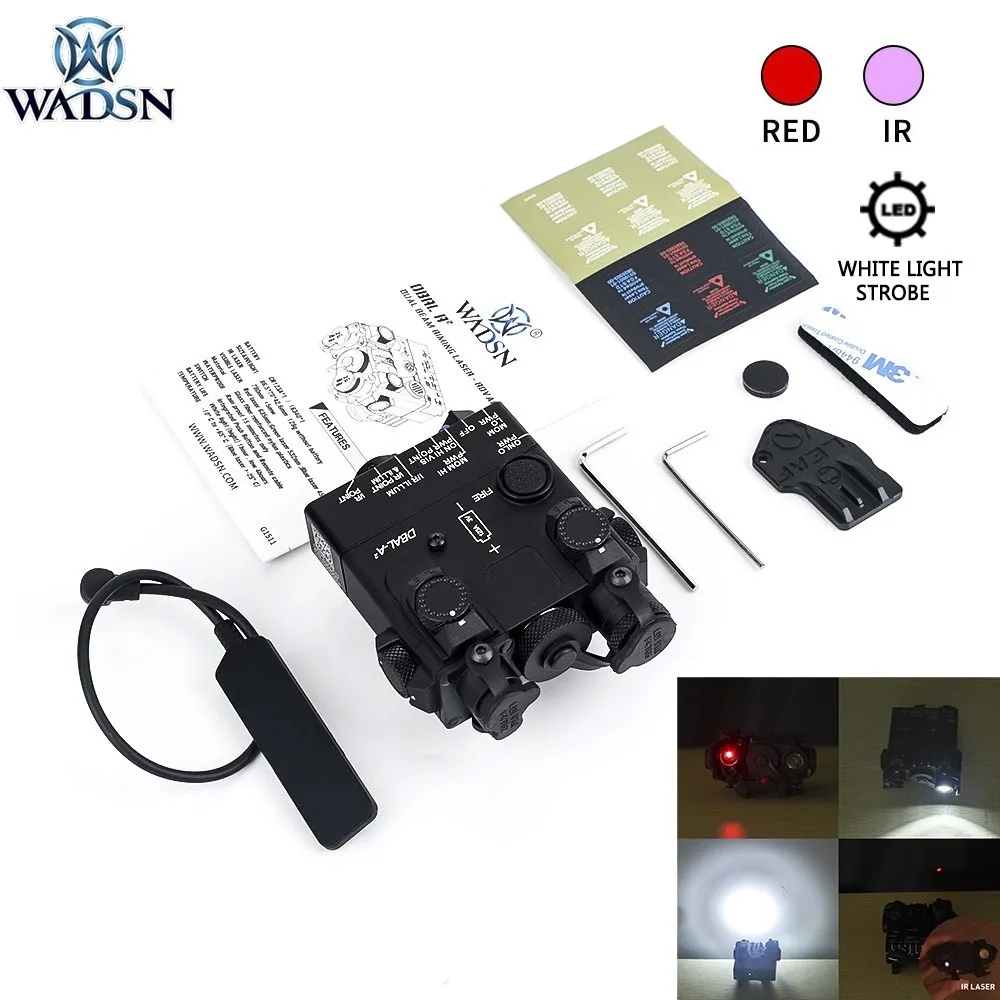 WADSN-indicador de caza de DBAL-A2 totalmente metálico, Wadsn DBAL A2, láser rojo, verde y azul, puntero de visión IR, linterna LED blanca estroboscópica - imagen 3