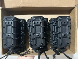Bolsa táctica para revistas de 9mm, soporte de cordón elástico de extracción rápida para sistema MOLLE de acceso rápido