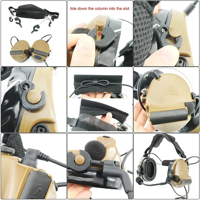 TS TAC-SKY auriculares tácticos de caza accesorios de diadema trasera para COMTAC II, COMTAC III, COMTAC XPI auriculares de tiro táctico - imagen 3