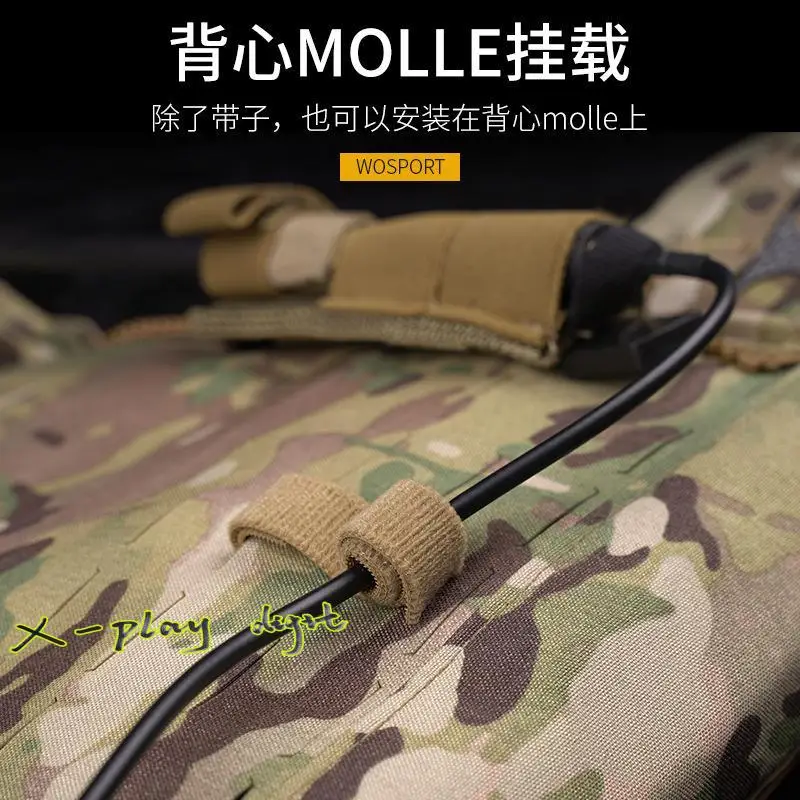 Funda de gestión de cables, accesorio táctico para exteriores, gancho de almacenamiento y bucle, montaje Molle, 6 uds. - imagen 5