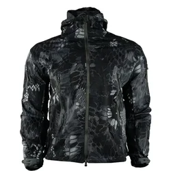 Chaqueta impermeable hombre estampado pitón invierno exterior