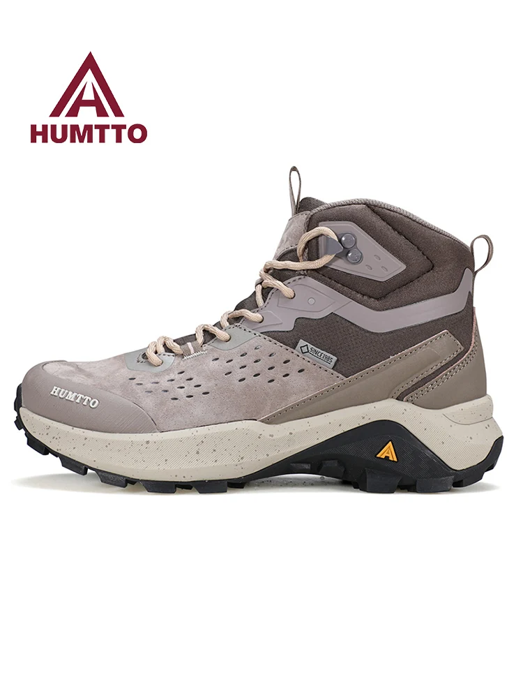Humtto-zapatos de senderismo impermeables para hombre y mujer, zapatillas de escalada de cuero de vaca, senderismo, caza, turismo, montaña, botas tácticas - imagen 3