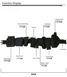 Cinturón táctico MOLLE ajustable para equipo de combate