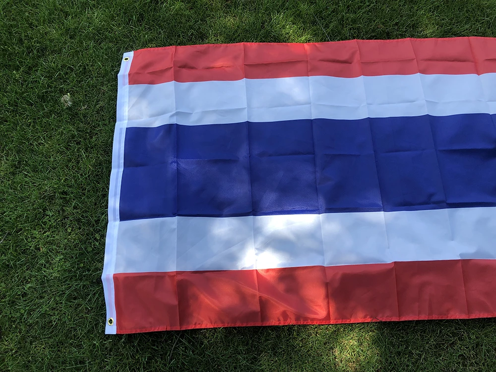 Bandera de la cian, bandera de Tailandia, 90x150cm, pancarta colgante de poliéster, bandera de Tailandia, bandera estándar para decoración del hogar - imagen 3