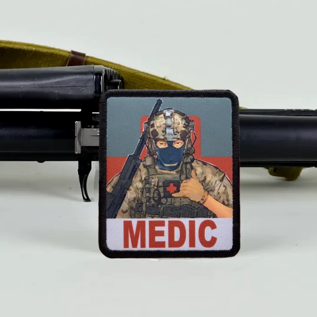 Parche táctico rescate médico MOLLE – Insignia gancho bucle mochila - imagen 2