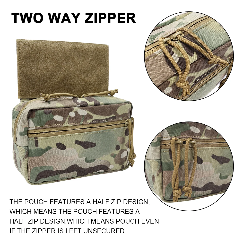 Bolsa de utilidad táctica para exteriores, riñonera EDC para caza, chaleco Molle del ejército militar, portador de armadura CRM CRX D3, aparejo de pecho, bolsa de descarga - imagen 5