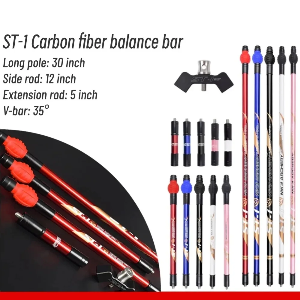 Estabilizador de carbono V-bar 5/12/30" para arco recurvo - imagen 5