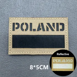 Brazalete MOLLE reflectante IR bandera Polonia para brazo