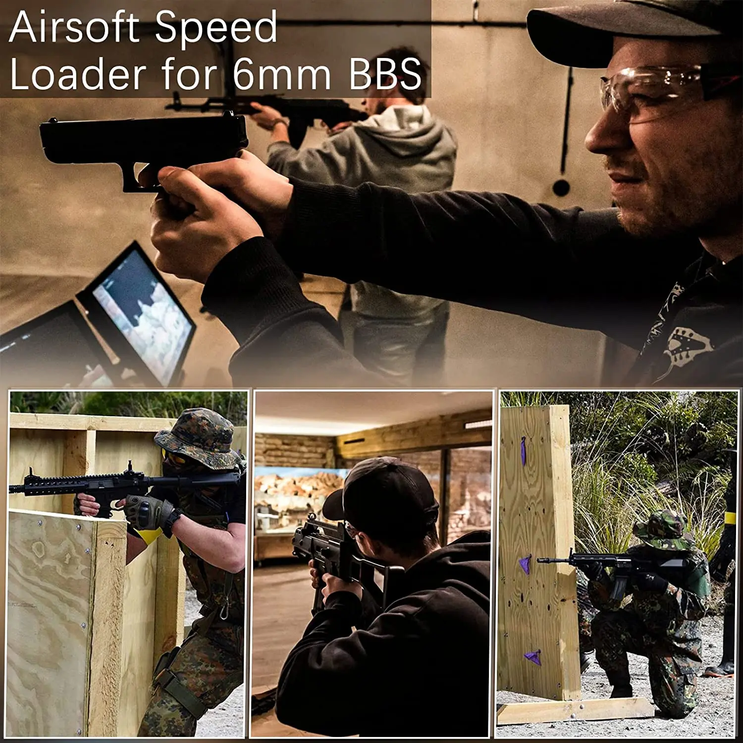 Cargador velocidad airsoft 100 BB para pistola táctica - imagen 4