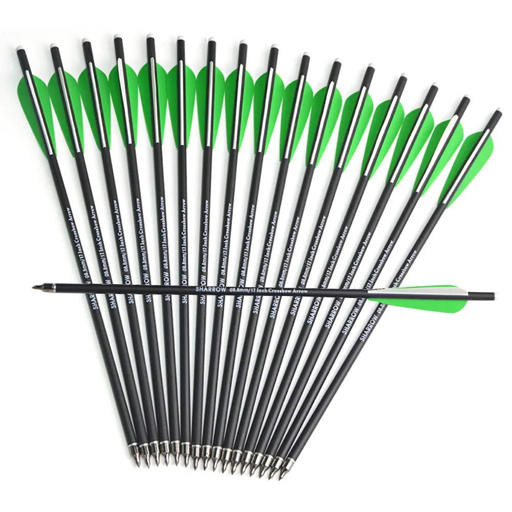 16/17/18/20/21/22 "pernos de ballesta flechas de carbono con hoja de repuesto de 100Gr puntas de flecha caza tiro 6/12 Uds flechas de ballesta - imagen 5