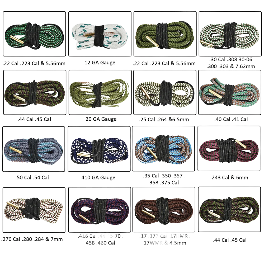 Escopetas portátiles reutilizables, cuerda de limpieza de barril