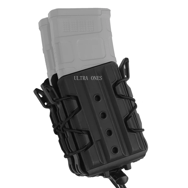 Bolsa táctica MOLLE para disparar y cazar, funda magnética de liberación rápida con Clip para cinturón Molle, Airsoft, 5,56 - imagen 2