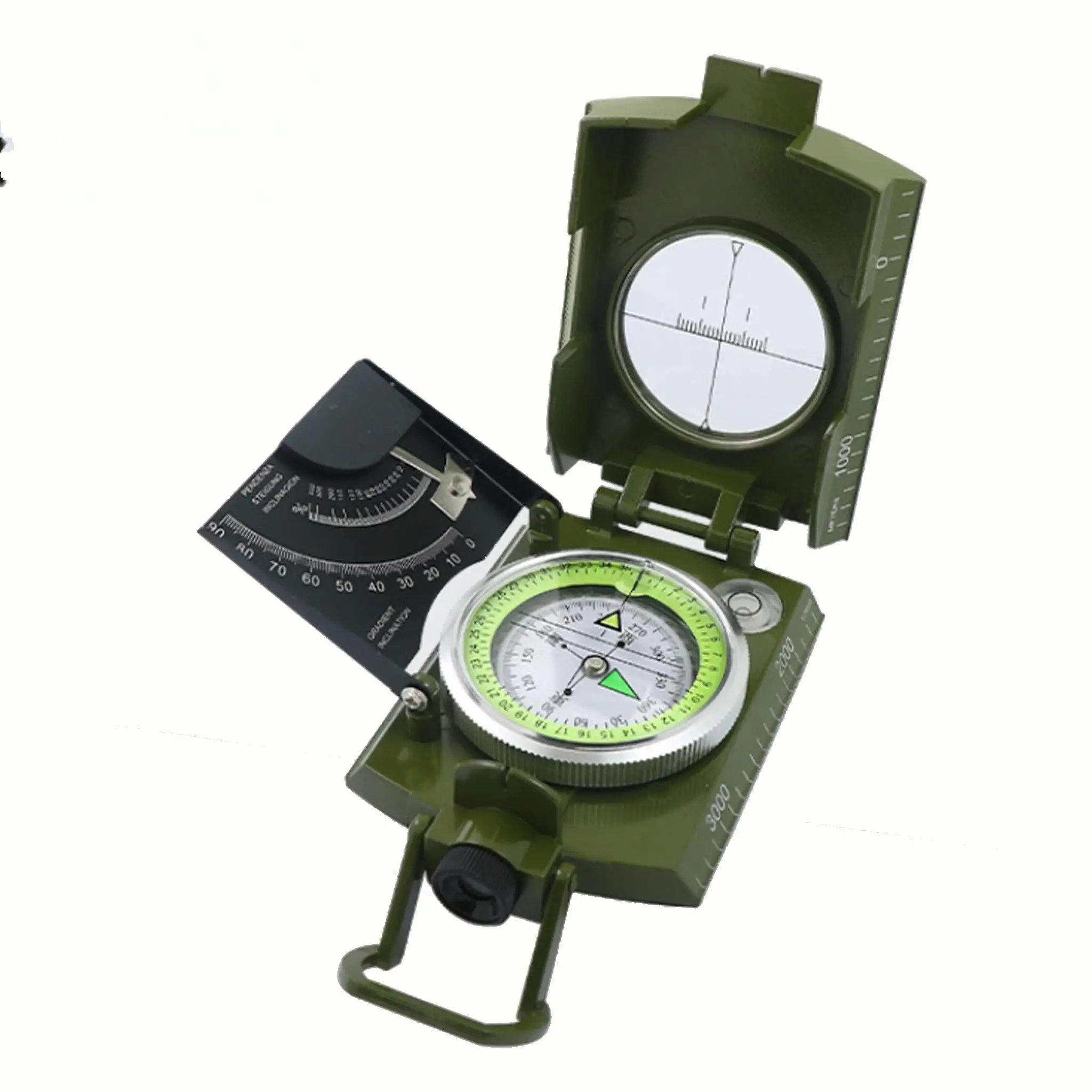 Brújula para exteriores con aguja apuntadora norte y medidor de pendiente - imagen 4