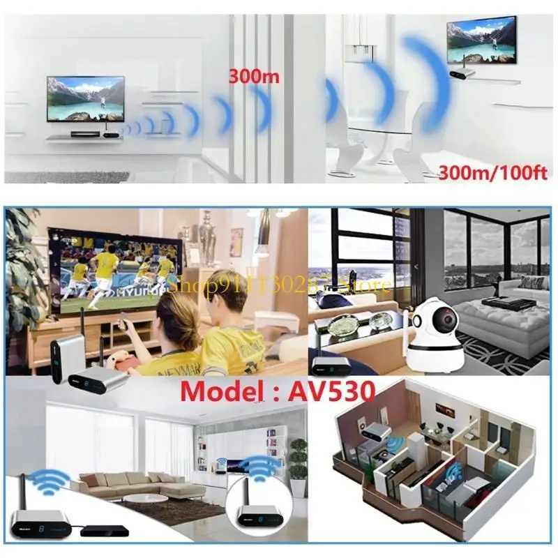 Transmisor AV inalámbrico J1HC y transmisor RCA receptor compatible con sistema NTSC - imagen 3
