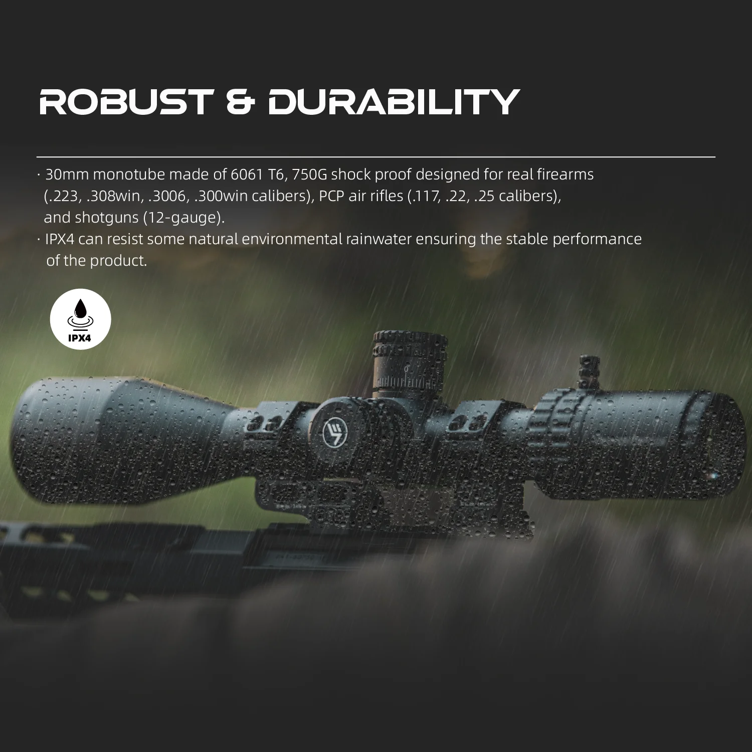 Mira Telescópica Vector Optics Orion 3-18x50 SFP HD Táctica | Tubo de 30 mm, 100 MOA, Lente FMC, 6 Modos de Iluminación Roja, Parada Cero - imagen 5