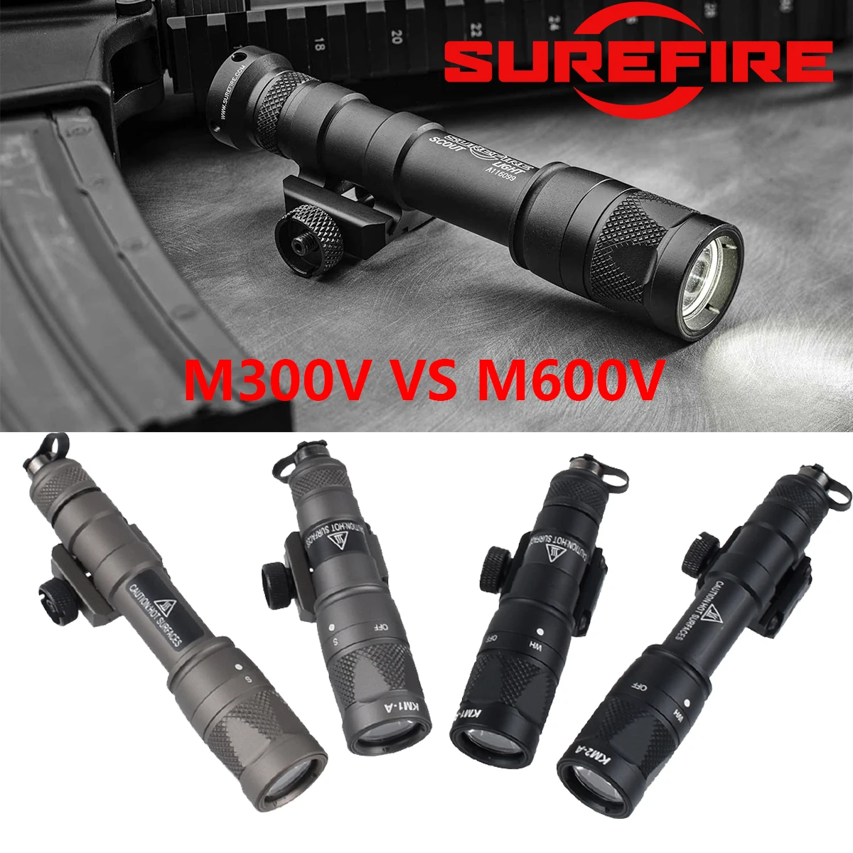 SureFire M300V M600V Linterna Táctica con Luz Estroboscópica
