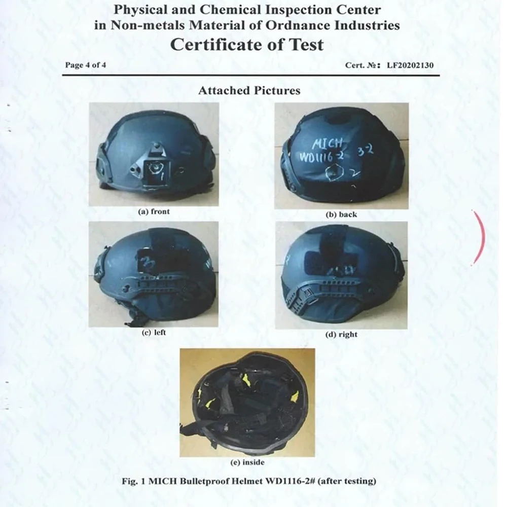 Casco Airsoft a prueba de balas NIJ IIIA Mich 2000 casco balístico de combate con sistema antivibración sistema de amortiguación de ajuste - imagen 4