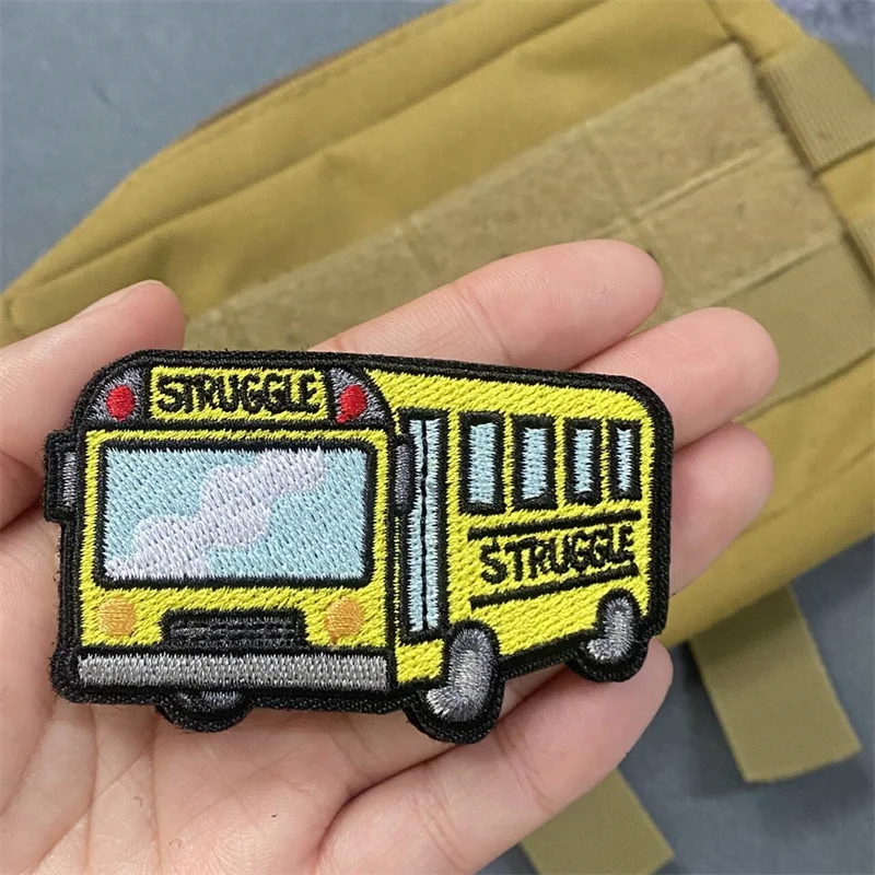 Parche "STRUGGLE", insignia de moral táctica para coche, gancho bordado y bucle, mochila militar, ropa, pegatina decorativa, brazalete - imagen 4