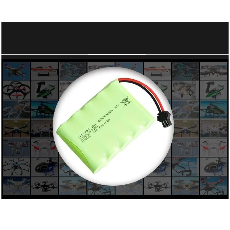 Batería Nimh AA de 6v y 4200mAh para juguetes Rc, coches, tanques, robots, pistola, paquete de baterías actualizadas de 3000mah para barco Rc, batería recargable de 6V - imagen 5