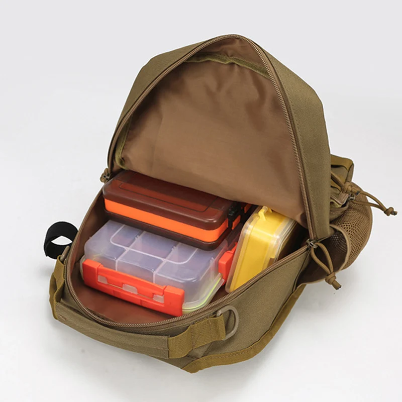 Bolsa táctica de pesca para el pecho, gran capacidad, señuelo, senderismo, escalada, caza, ciclismo, bolsos de hombro, mochila de entrenamiento para deportes al aire libre - imagen 3