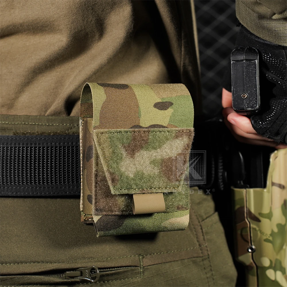 KRYDEX-bolsa táctica Universal para esposas, funda para puños de perfil bajo, soporte para cinturón, bolsillos, bolsa de caza al aire libre para aplicación de la ley - imagen 3