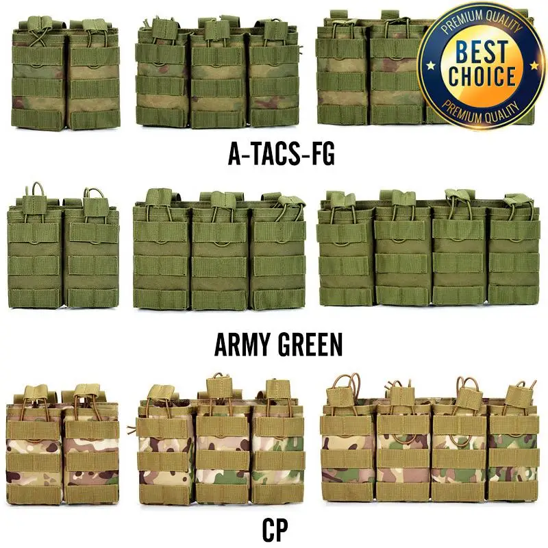 Bolsa táctica para revistas 1000D, doble/Triple/cuadruple Mag, Airsoft Ak 7,62/5,56mm M4 Ar, accesorios de caza para Rifle - imagen 5