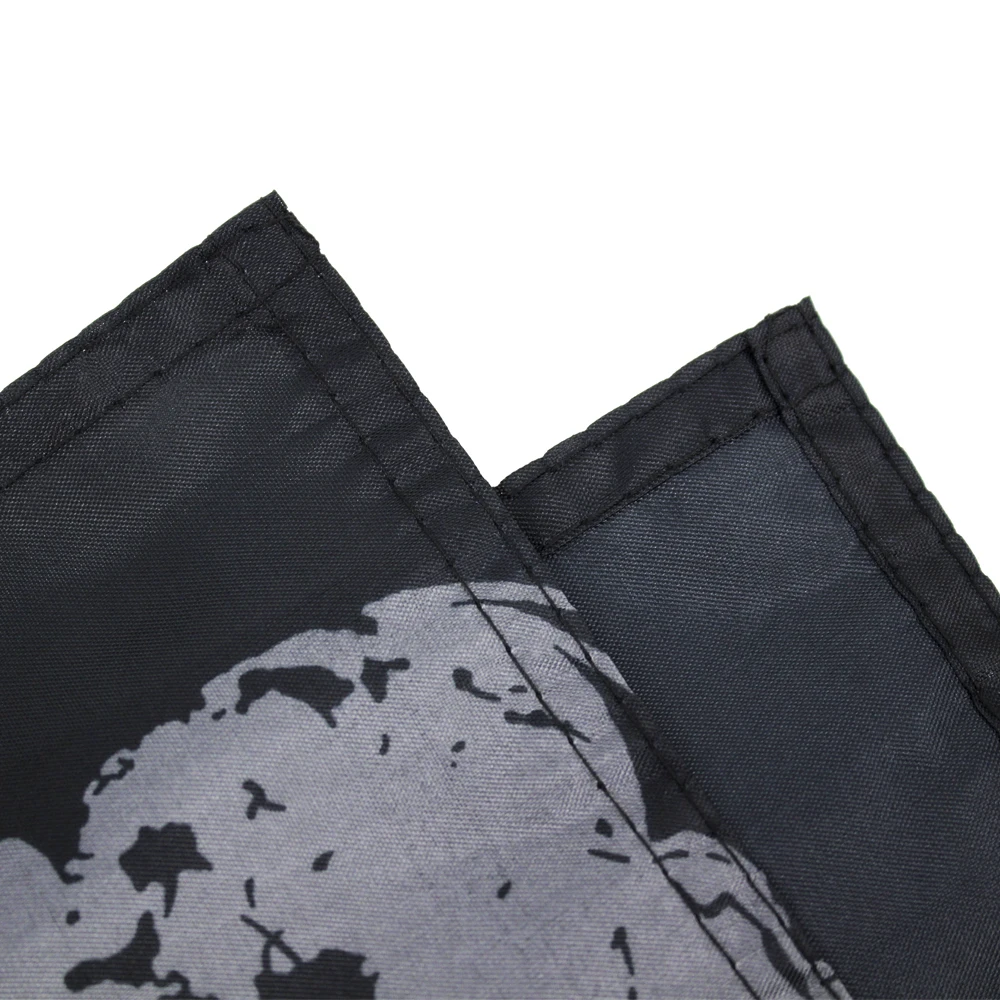 Bandera negra de Brethren de la Costa, 90x150cm, 3x5 pies, pancarta pirata de huesos cruzados con pila de calavera de Jolly Roger - imagen 5