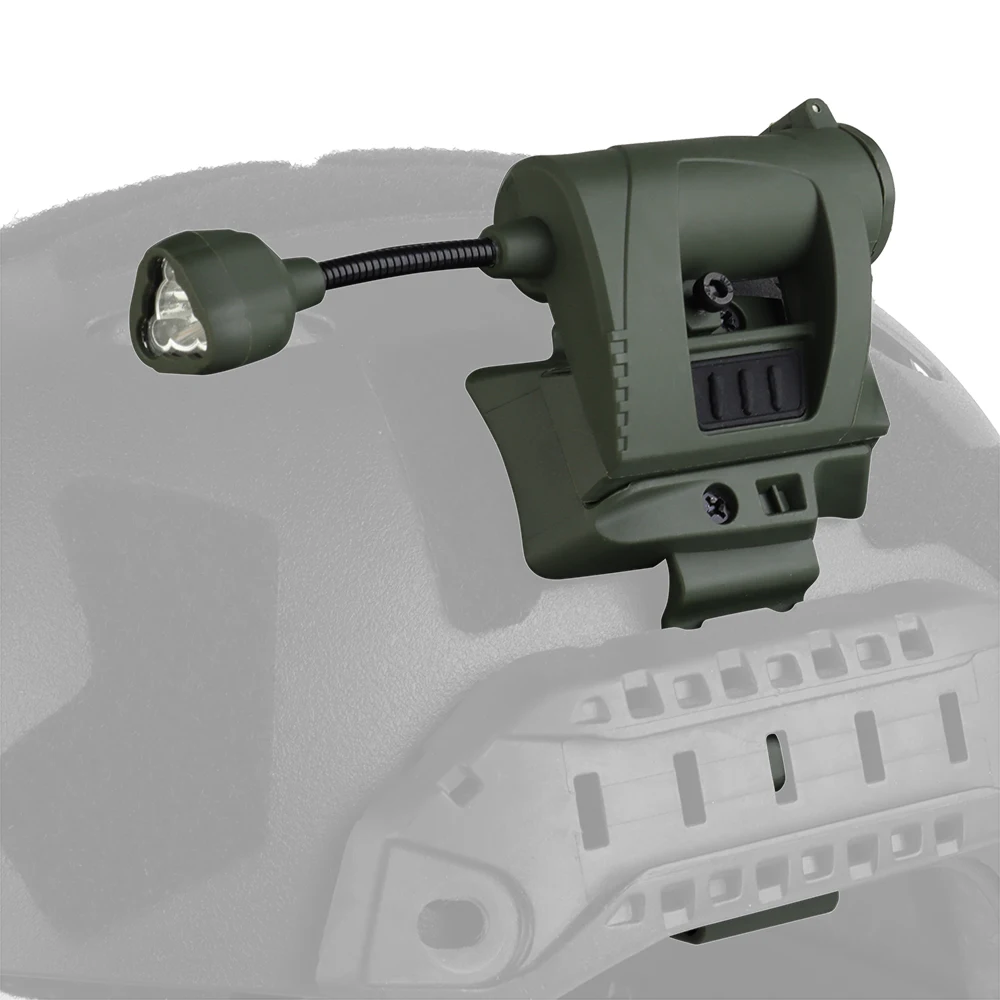 Luz LED para casco táctico MPLS, 4 modos, lámpara láser IR verde y roja para casco, ahorro de energía, batería CR 123A, luz de señal para caza y acampada - imagen 5