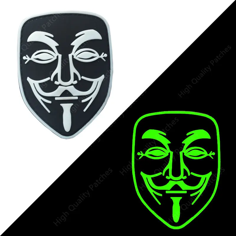 V for Vendetta-Parche mágico bordado, insignia de brazo de Pvc, parches de ropa, gancho y anillo, Ropa, bordado DIY - imagen 4