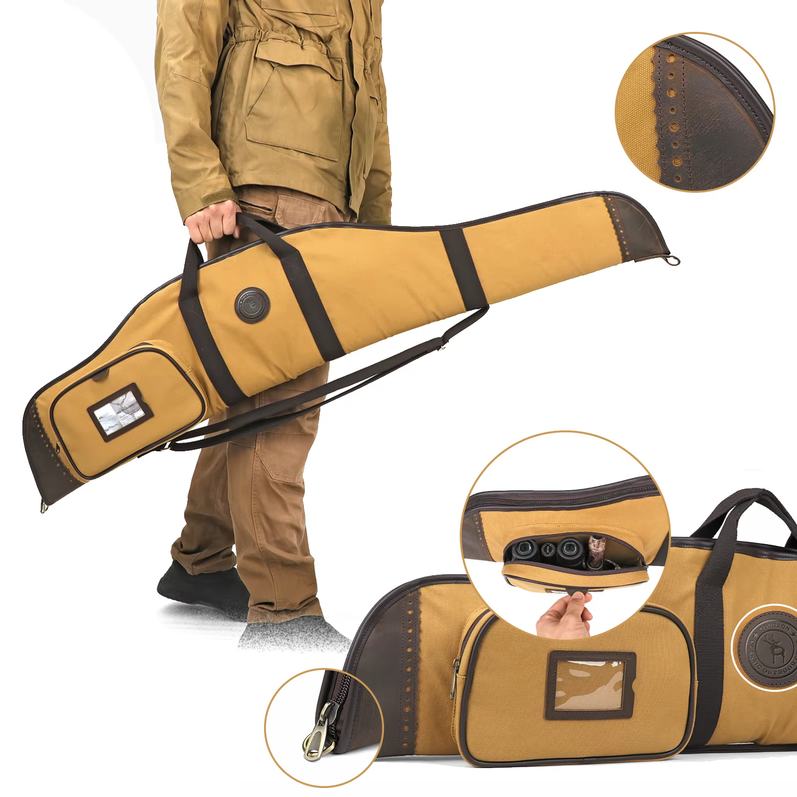 Tourbon funda acolchada antideslizante para mira óptica de rifle - imagen 5