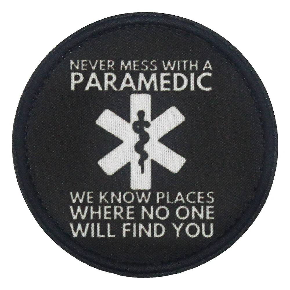El primer respondedor paramédico EMT MED no puede fijar parche humorístico estúpido, aplique de bucle de gancho de insignia táctica de emergencia médica divertida - imagen 4