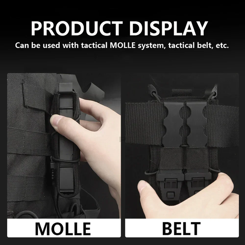5,56 bolsa de revista para AK AR M4 AR15 bolsa de revista individual Rifle pistola Airsoft táctico Molle Mag funda bolsas - imagen 5