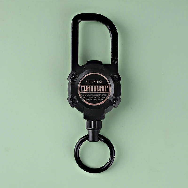 Gancho táctico de acero inoxidable para exteriores, hebilla retráctil para montañismo, carpa de almacenamiento, C97 - imagen 5